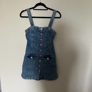 denim button down dress